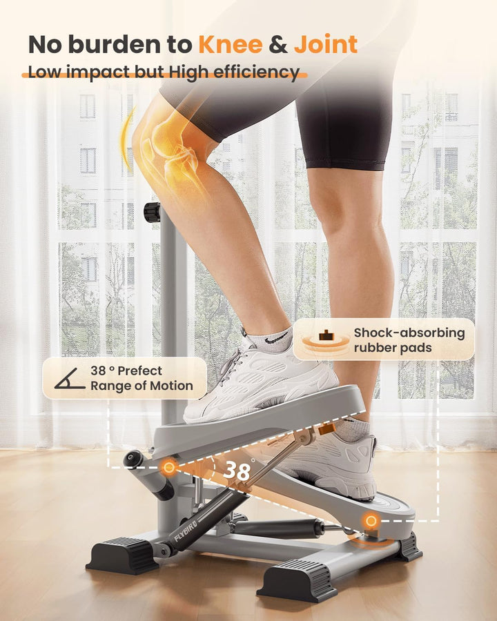 FLYBIRD Exercise Stair Stepper für Zuhause, professioneller Twist-Stepper mit Widerstandsband, 150-1