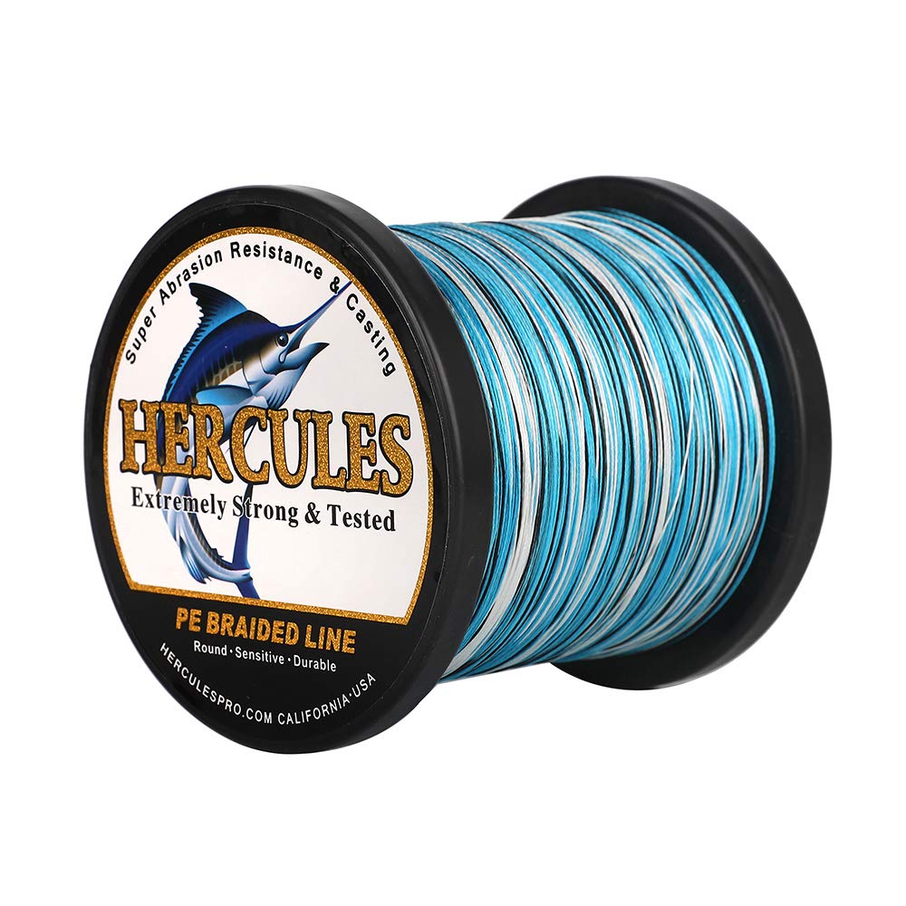 HERCULES Super Cast 100m - 2000m Yards Geflochtene Angelschnur 10lb - 300lb Test für Salzwasser Süss