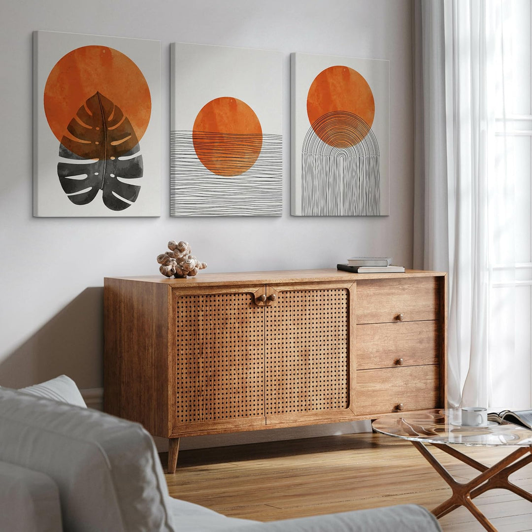 Muralo - Wandbilder Set - Leinwand Bilder Set Aufhängefertig - Bilder für Wohnzimmer Schlafzimmer -