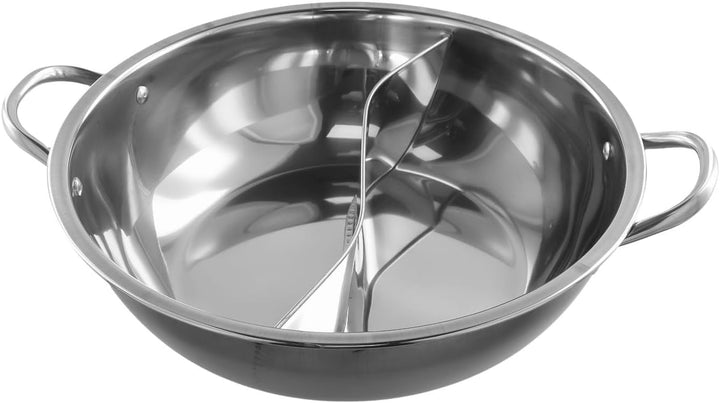 Doppeltopf Edelstahl Hotpot zum Kochen geeignet für Induktionsherde und Gasherde ideal für Partys (B