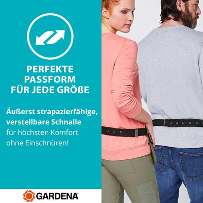 GARDENA Unisex Gartengürtel für Garten-Werkzeug I Unisex Werkzeuggürtel für Frauen & Männer I Garten