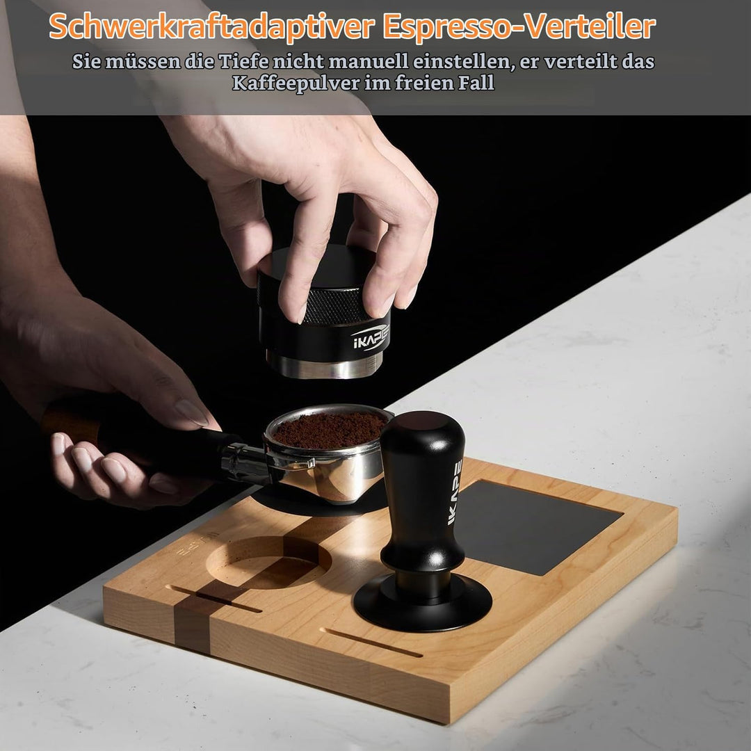 IKAPE Kaffee Produkte, 58MM Kaffee Verteiler, Schwerkraft Adaptive Espresso Verteiler Passt alle übe