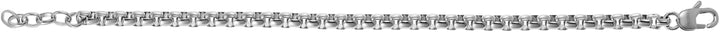 Fossil Herrenarmband, All Stacked Up Edelstahl-Kettenarmband Grau, Grau