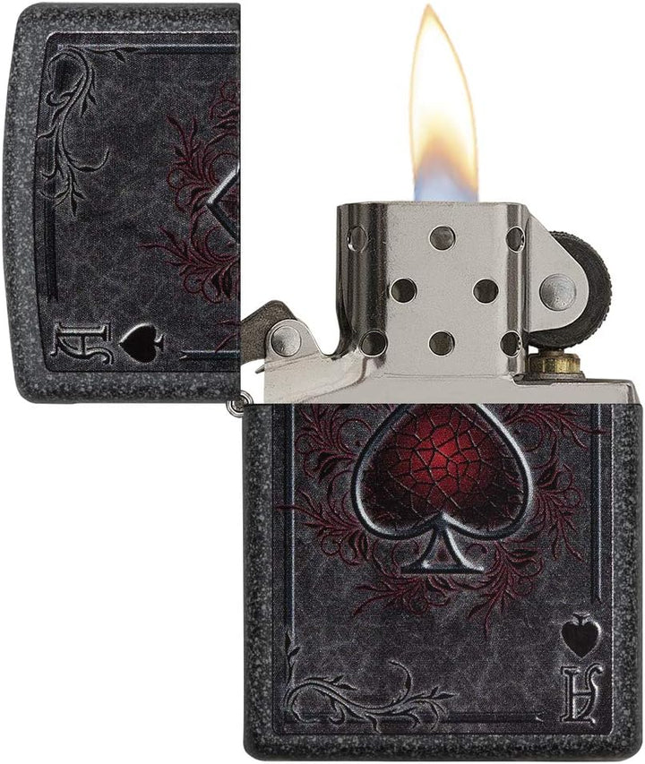 Zippo ACE Benzinfeuerzeug, Messing, Edelstahloptik, 1 x 6 x 6 cm