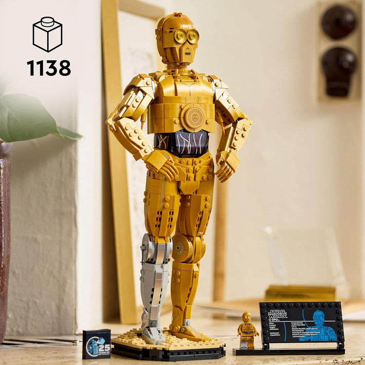 LEGO Star Wars C-3PO Droidenfigur + R2-D2-Modellset, Sammelmodellbausatz für Erwachsene zum Bauen mi