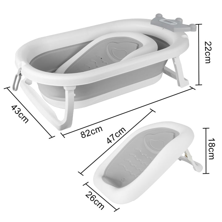 Babybadewanne, faltbar, geeignet für Babys von 0 bis 36 Monaten, ergonomisch und platzsparend, Babyw