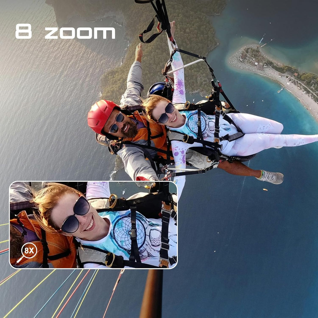 Apexcam M80pro mit 64G Karte Action Cam 4K60FPS 64MP WLAN Sportskamera Unterwasserkamera 40m Wasserd
