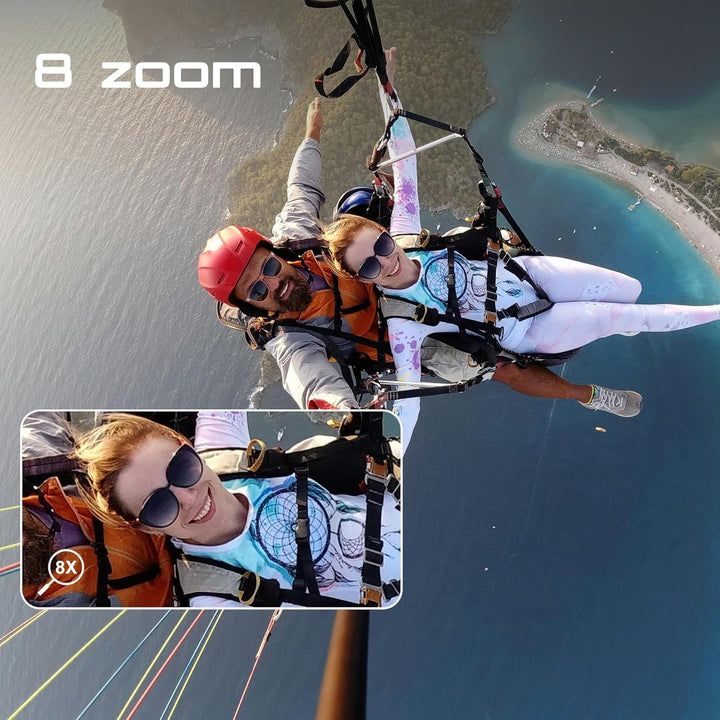 Apexcam M80pro mit 64G Karte Action Cam 4K60FPS 64MP WLAN Sportskamera Unterwasserkamera 40m Wasserd