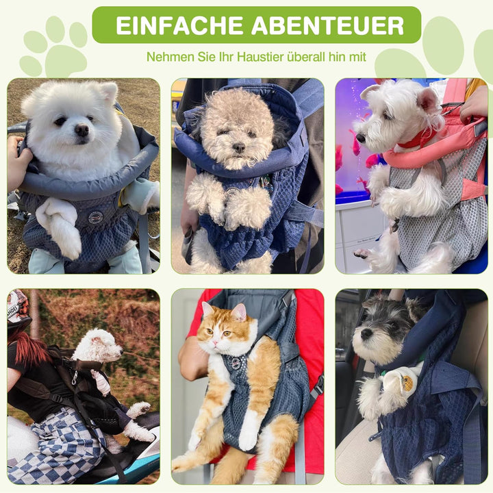 ALLSOPETS Hunderucksack für Kleine Hunde – Leichter, Atmungsaktiver und Bequemer Hunde Rucksack mit