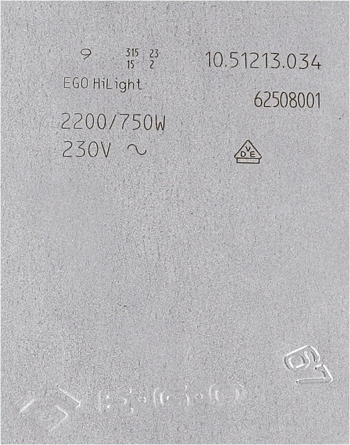 Strahlheizkörper Zweikreis Glaskeramikkochfeld 2200/750W Ø210/125mm Ego 1051213034 HiLight-Heizkörpe