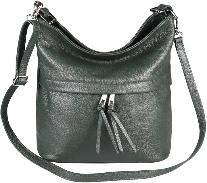 OBC Damen Leder Tasche Cross Body Schultertasche City Bag Crossover Umhängetasche Henkeltasche Clutc