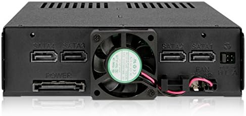 ICY DOCK ExpressCage MB324SP-B - Wechselrahmen für 4X 2,5 Zoll (6,4cm) SATA/SAS SSD/HDD in 1x 5,25 Z