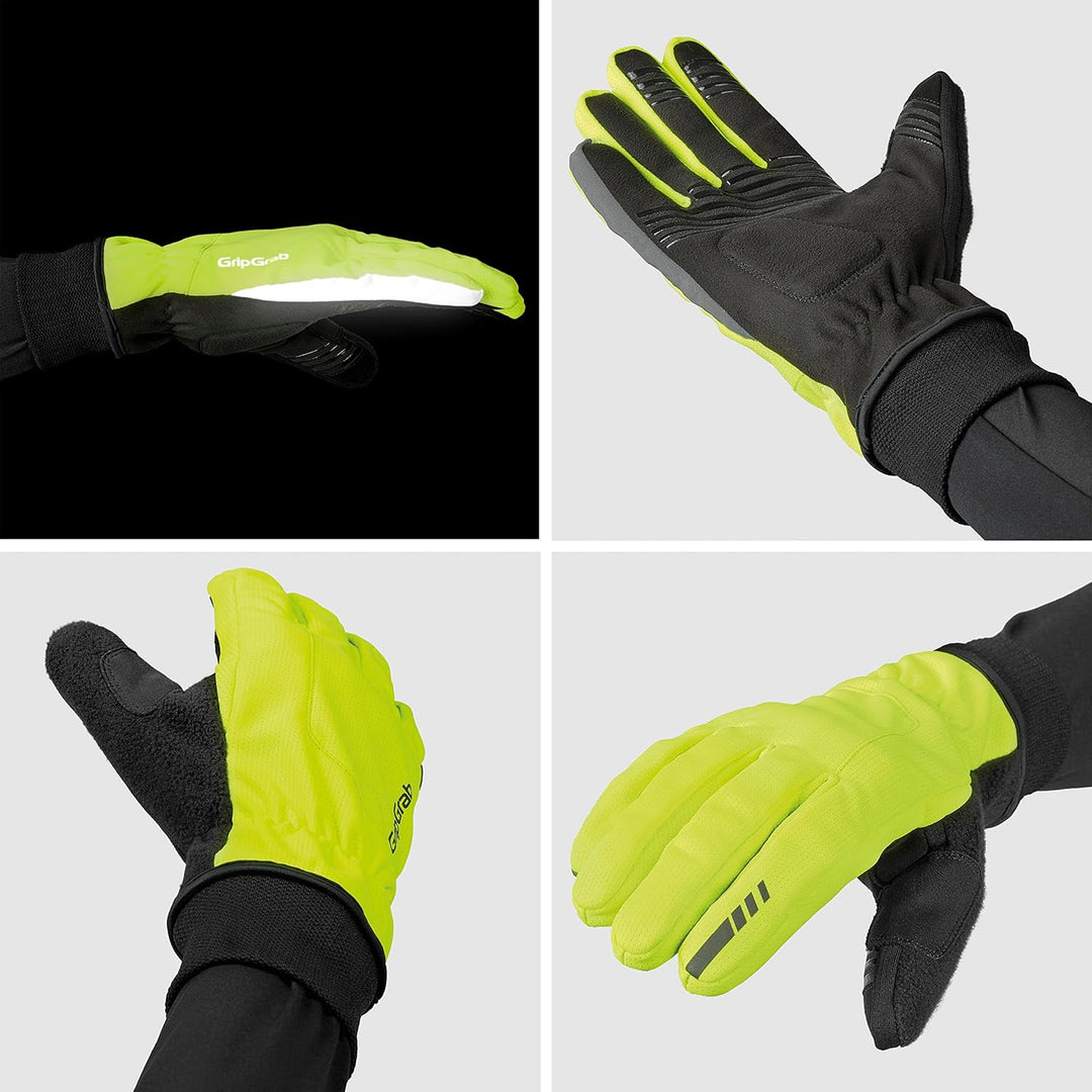 GripGrab Windster 2 Winddichte Winter Fahrradhandschuhe Gepolstert Gefüttert Thermo Touchscreen Rads