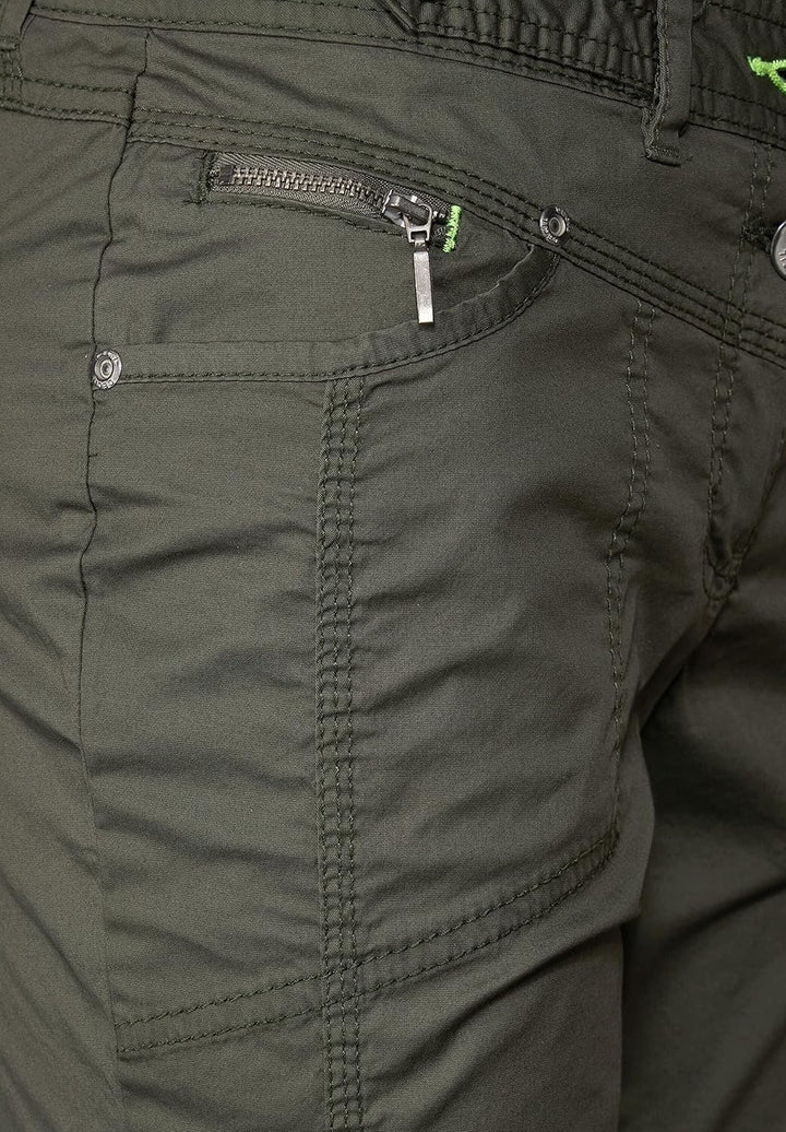 Cecil Damen 3/4 Sommerhose Casual 27W / 22L Utility Olive, 27W / 22L Utility Olive