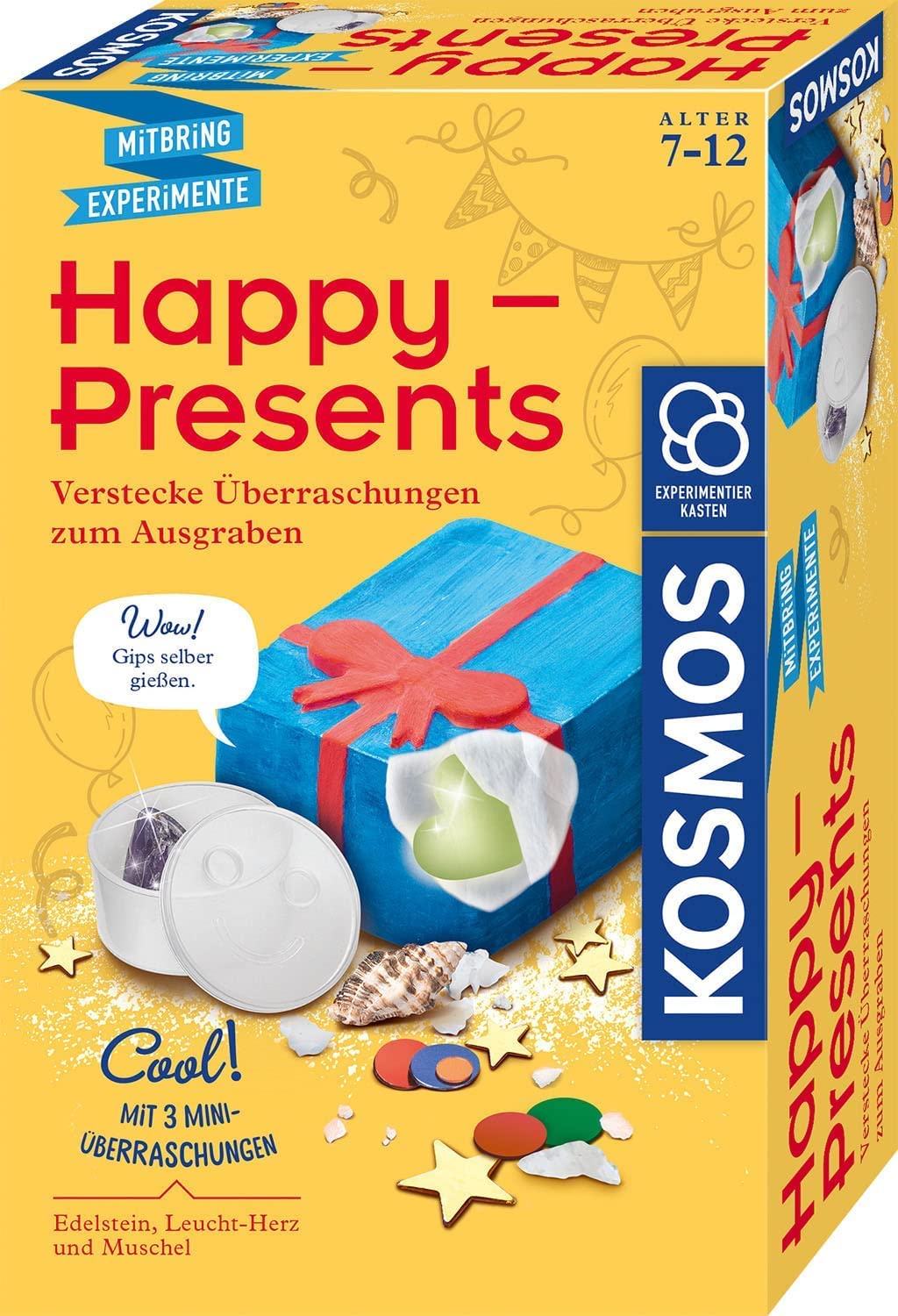 KOSMOS 658120 Happy Presents - Verstecke Überraschungen zum Ausgraben, Experimentierset für Kinder a