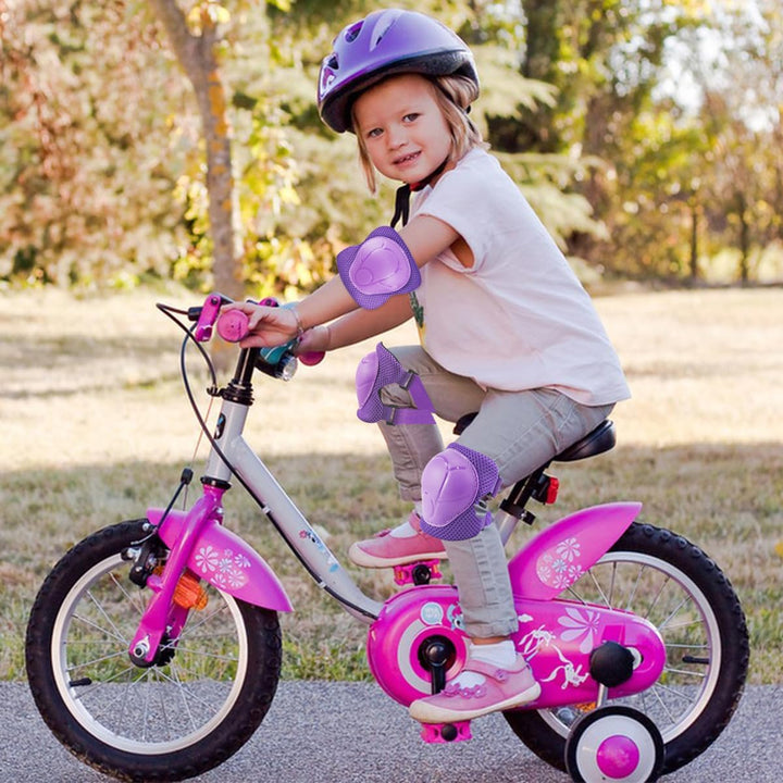Skateboard-Protektoren für Kinder, 6-in-1 für Skateboarding, Rollschuhlaufen und Radfahren (lila)