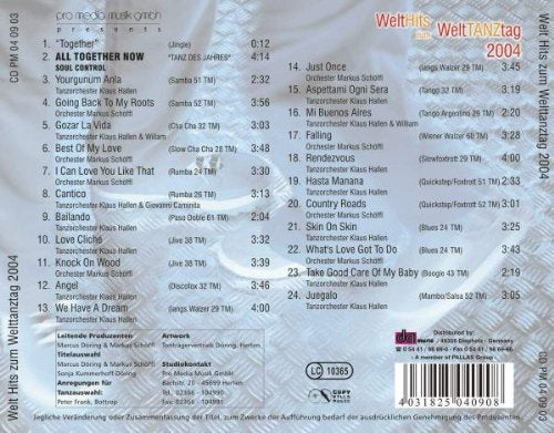 Welttanztag 2004, Audio-CD