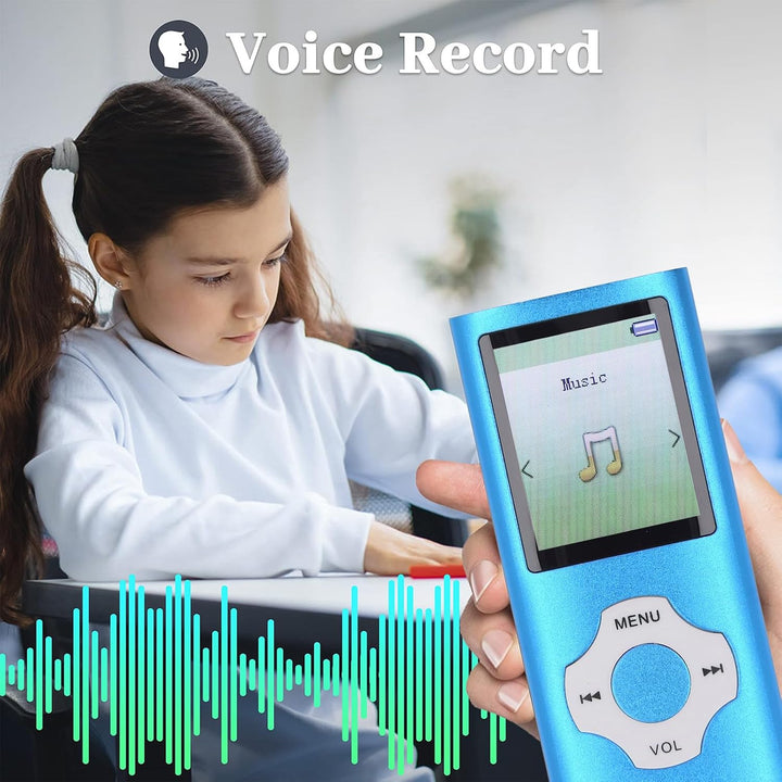 Bluetooth-MP3-Player, 1,8-Zoll-Farbbildschirm, MP3-MP4-Player, Tragbarer Musik-Player, Unterstützt B