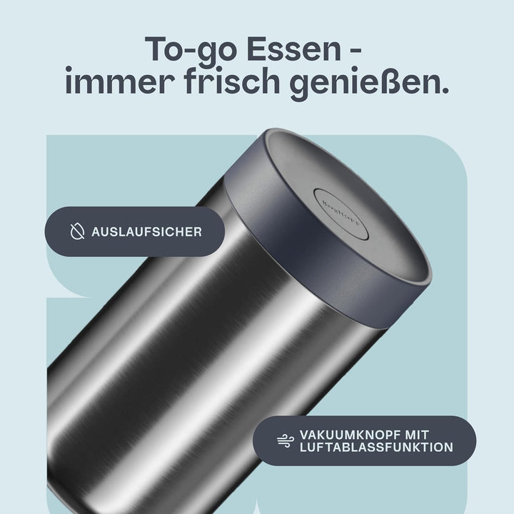 Berghoff Home Thermobehälter für Essen – 0,75L – Edelstahl Warmhaltebehälter – Thermobecher für Getr