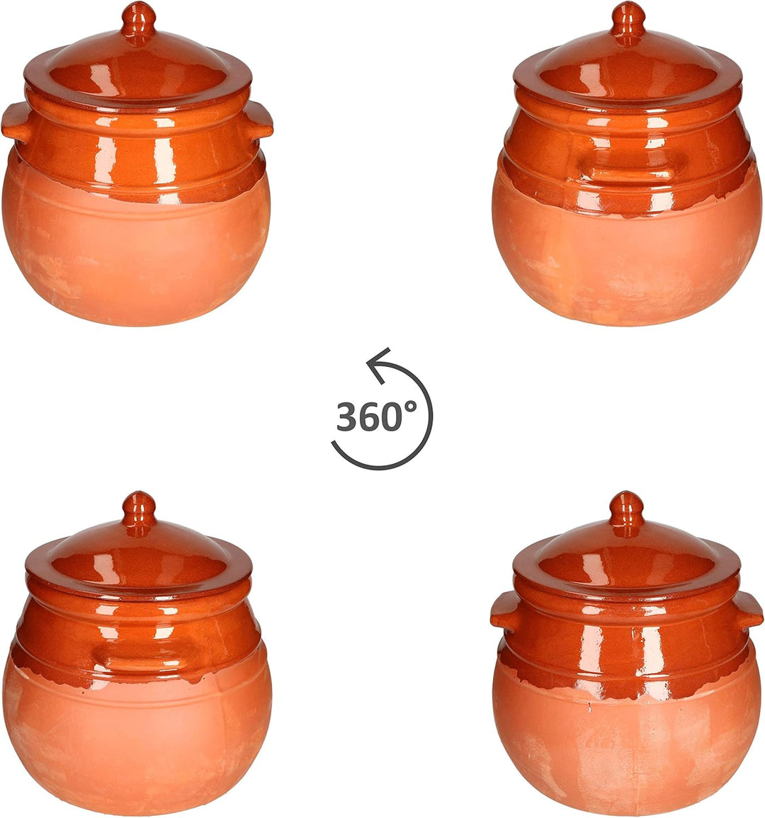 MamboCat Tontopf mit Deckel I Eintopf I 4,5 Liter I Mediterran I Unikat Handarbeit I teilglasiert I