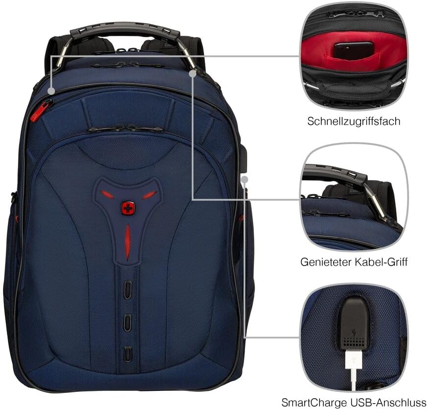 WENGER Pegasus Deluxe Laptop-Rucksack, Notebook 14 bis 16 Zoll, Tablet bis 10 Zoll, 25 l, Damen Herr