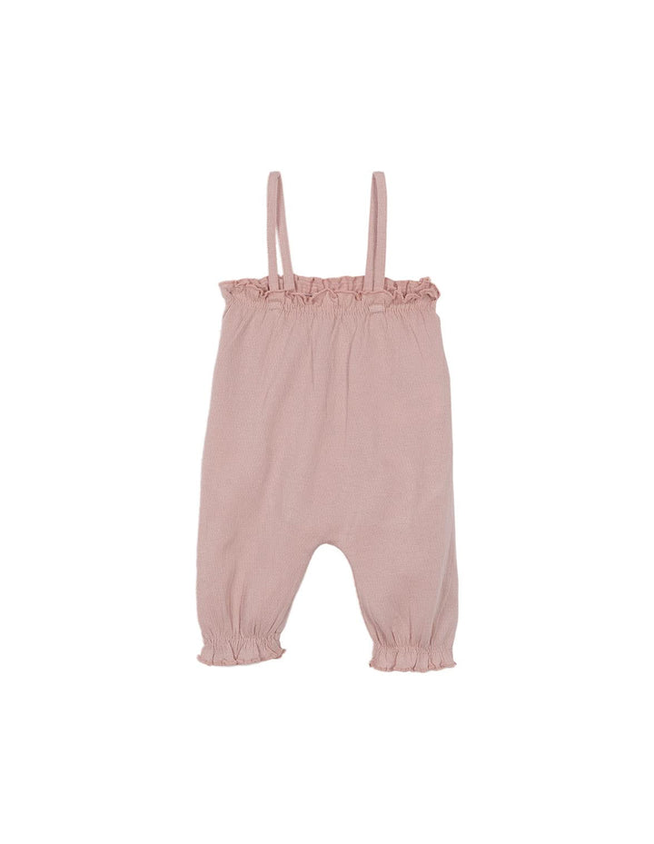 Gocco Unisex-Baby Pantalon Largo Jersey Con TIRANTES Hose, ROSA Viejo,