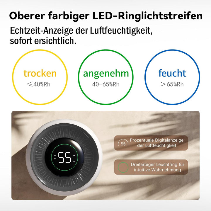Kaltverdunstungs-Luftbefeuchter Raumbefeuchter ohne Nebel, Nebelfrei, Verdunster für Allergiker, & S