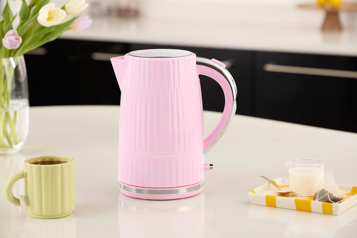 Russell Hobbs Wasserkocher (für heisses Wasser, Tee oder Kaffee, 1.7L, Deckelöffnung per Knopfdruck,