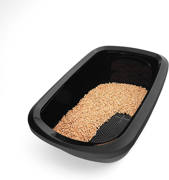 PeeWee EcoGranda - Katzentoilette - Starter-Paket Schwarz, Schwarz