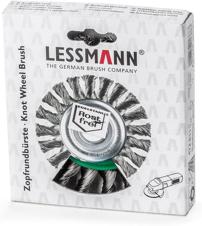 Lessmann Zopf-Rundbürste 125 x 14 mm 20 Z ROH glatt 0,50 mm Bohrung 22,2 mm, 473811 125 Mm rostfreie