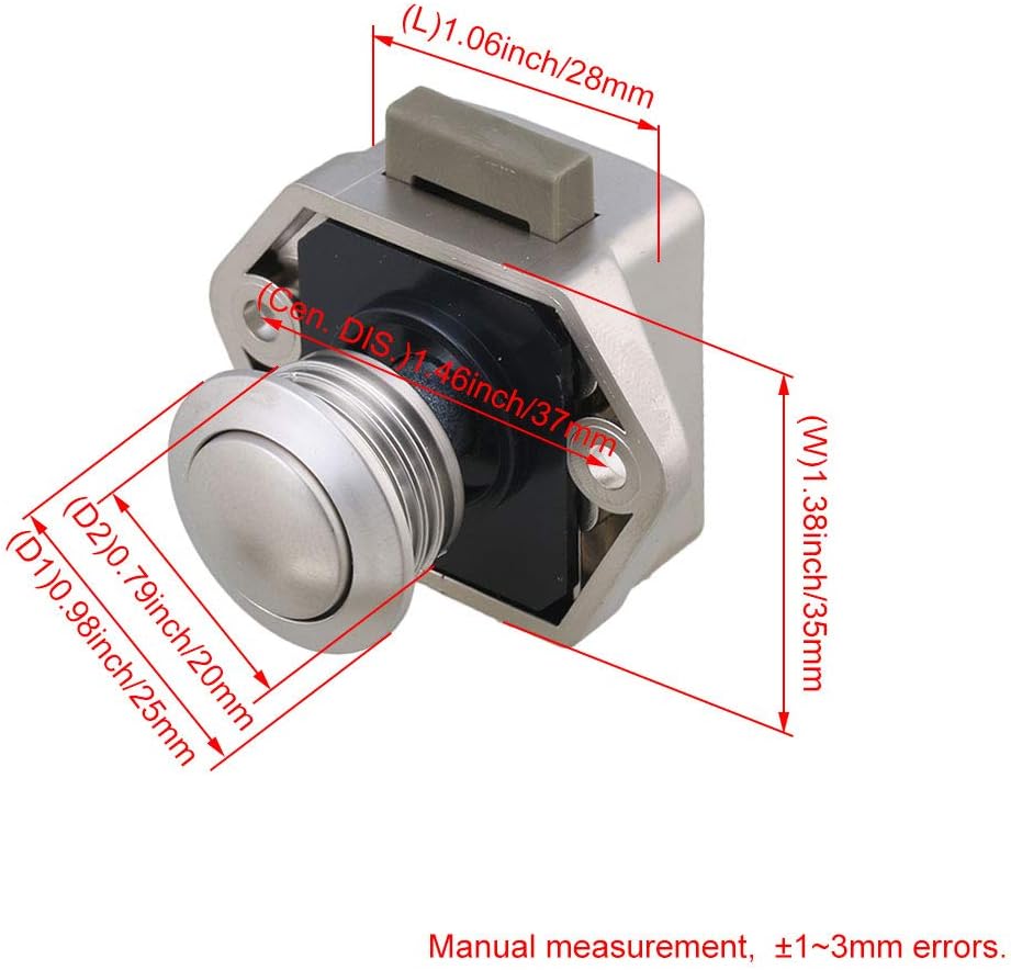 RDEXP 20PCS Keyless Locks Riegelknopfschrank für RV-Schubladenschrank