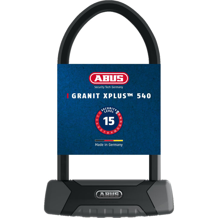 ABUS Bügelschloss Granit XPlus 540 + SH B-Halterung - Fahrradschloss mit XPlus Zylinder als Manipula