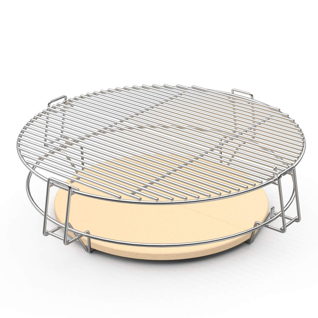Onlyfire Grillrost Kochsystem für Weber 57 cm Kugel-Holzkohlegrill, Grill zubehör für Low & Slow Coo