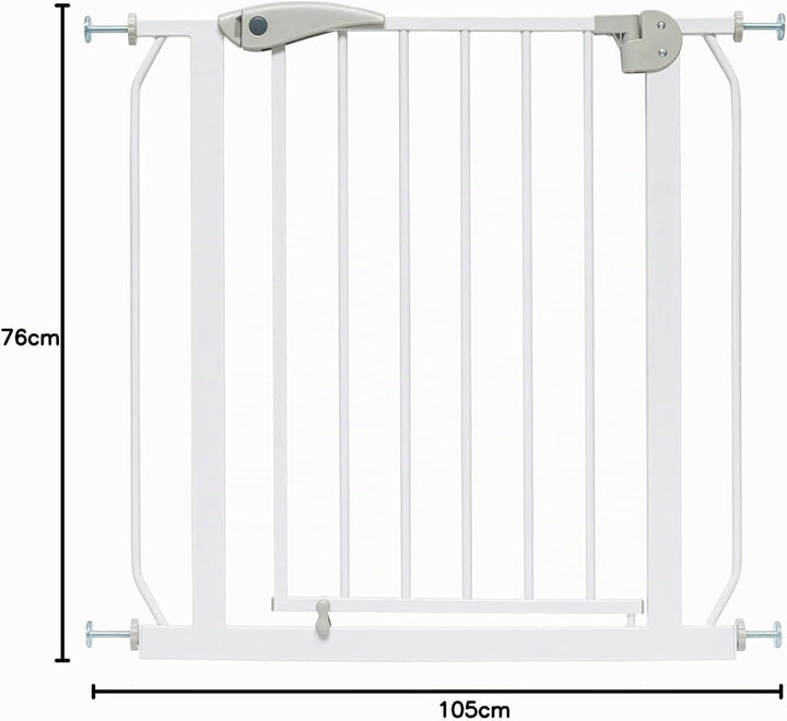 ib style® Berrin ! PREISSIEGER ! Treppengitter 58-175cm | Türschutzgitter | Ohne Bohren | 90° Stop |