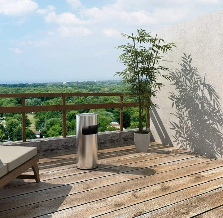 XUANYU 1er/2er-Set 30 liter Mülleimer mit Aschenbecher Standaschenbecher für Draussen Herausnehmbare