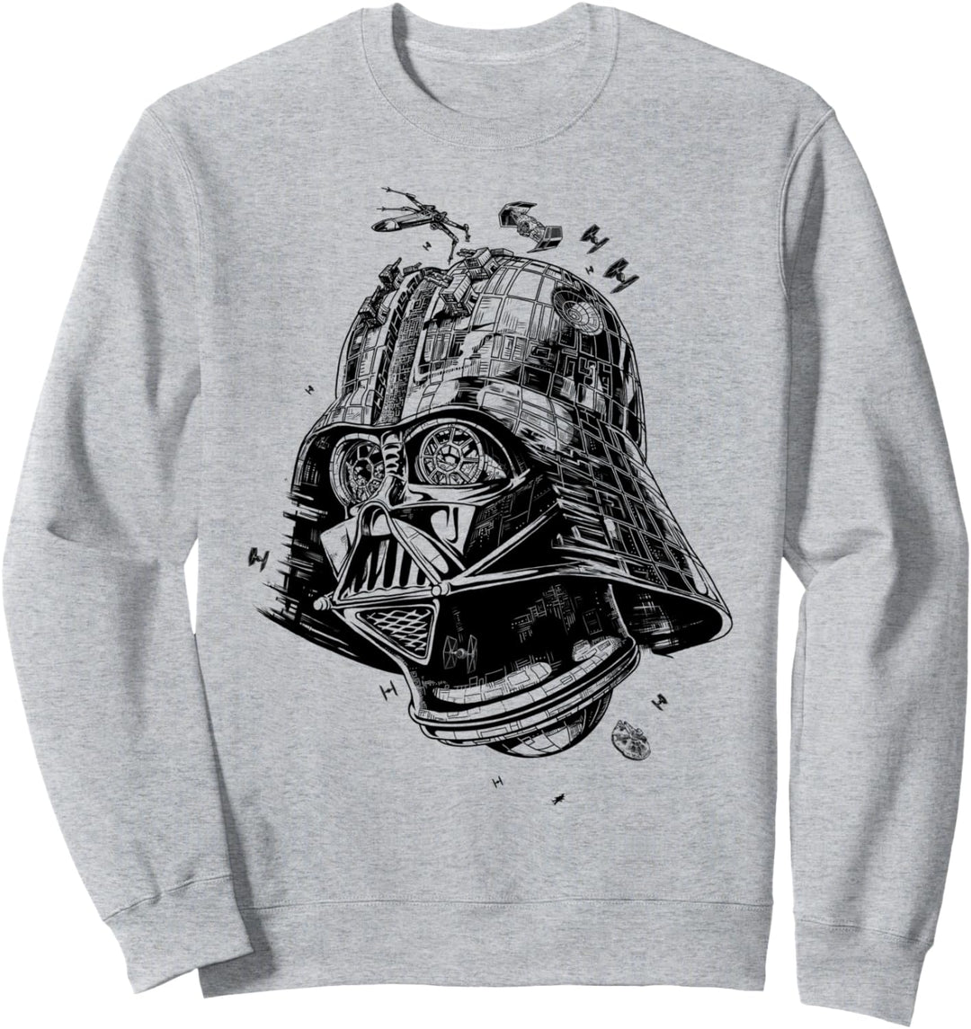 Star Wars Darth Vader As Death Star Poster Sweatshirt