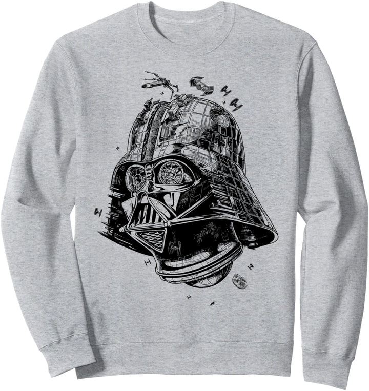 Star Wars Darth Vader As Death Star Poster Sweatshirt