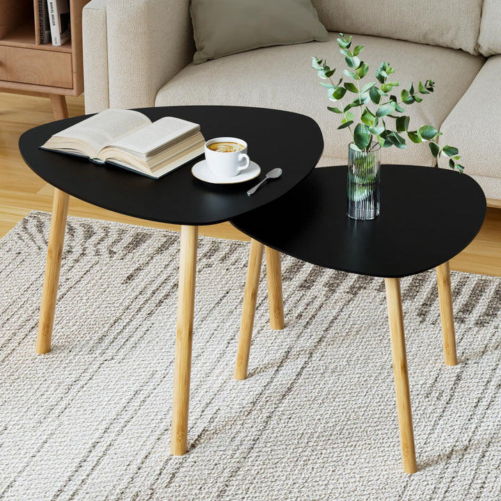 Couchtisch, 2er Set Moderne Wohnzimmertisch, Beistelltisch Coffee Table Sofatisch, Tischkombination