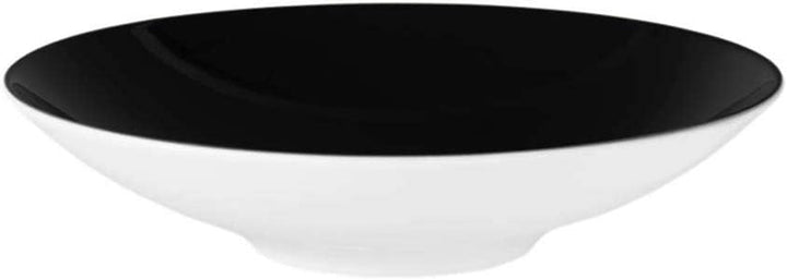 Seltmann Weiden Life Fashion Glamorous Black Pasta-/Suppenteller, 23 cm, Tiefe Servierschale mit ein