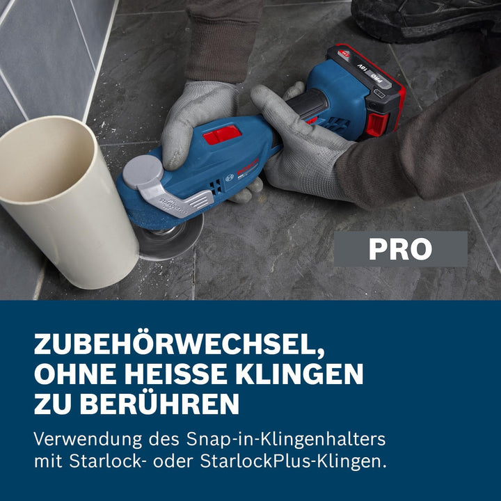 Bosch PRO 18V System Akku-Oszillationswerkzeug GOP18V-30 (inkl. Tauchsägeblatt PAIZ 32 APB, L-BOXX)