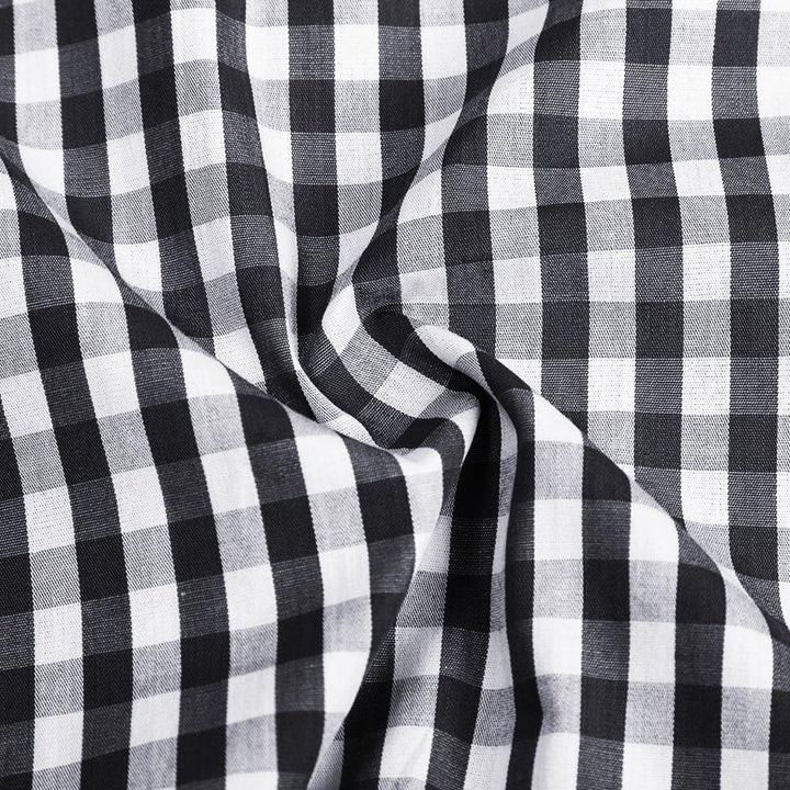 KOJOOIN Trachtenhemd Slim fit Herren kariert Hemd Freizeithemd Langarmhemd Hemd Bestickt Baumwolle -