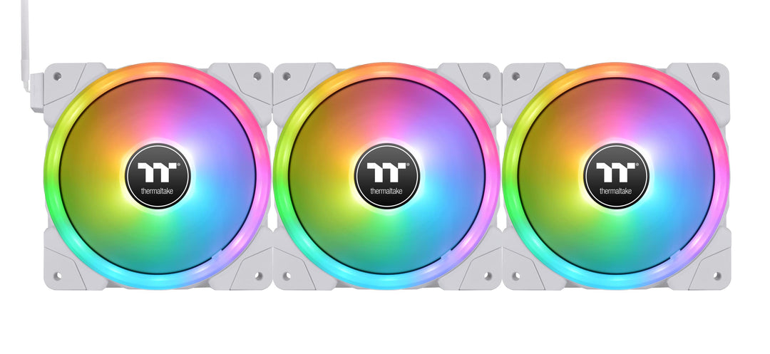 Thermaltake SWAFAN 14 RGB Radiator Fan TT Premium Edition White 3 Pack Weiss 140mm, Weiss 140mm