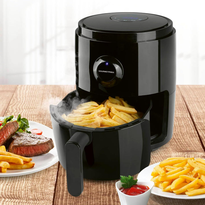 GOURMETmaxx Heissluftfritteuse | 3L Airfryer mit Timer & Touchscreen | Fritteuse mit 8 Funktionen &