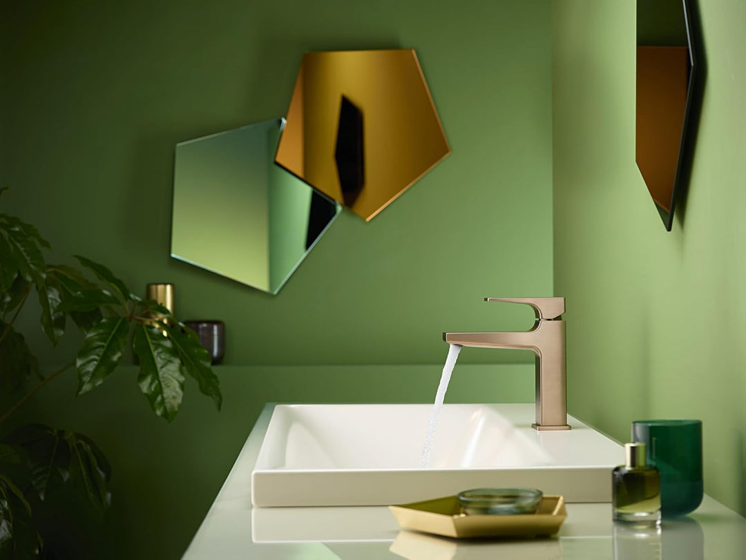 hansgrohe Wasserhahn Metropol, wassersparende Armatur mit Komfort-Höhe 110mm mit Push-Open Ablaufgar