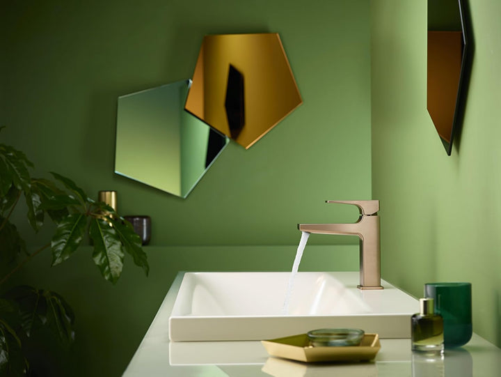 hansgrohe Wasserhahn Metropol, wassersparende Armatur mit Komfort-Höhe 110mm mit Push-Open Ablaufgar