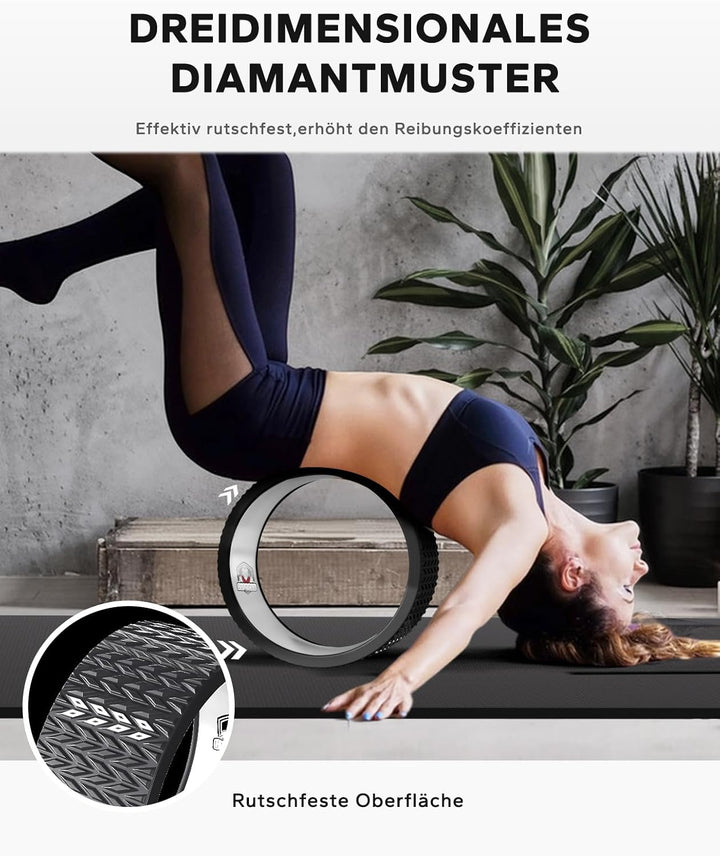 HAPBEAR Yoga Rad Set – 30 cm PP Kern für Wirbelsäulen-Alignment, Rückenschmerzen lindern & Core-Stär