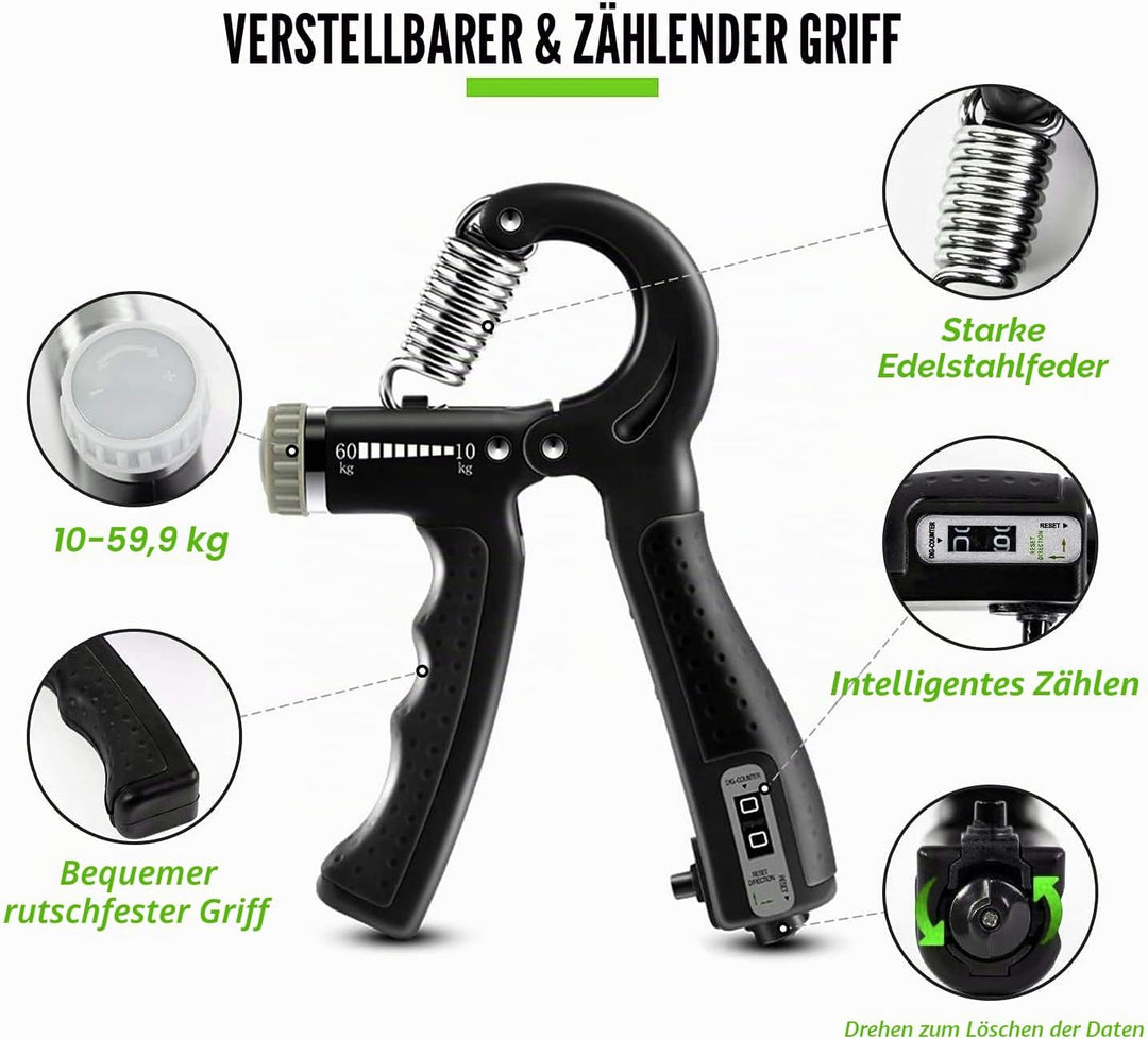 Handtrainer Unterarmtrainer Fingerhantel Unterarm training 10er Pack, Armtrainer, Lippenform Hand Gr