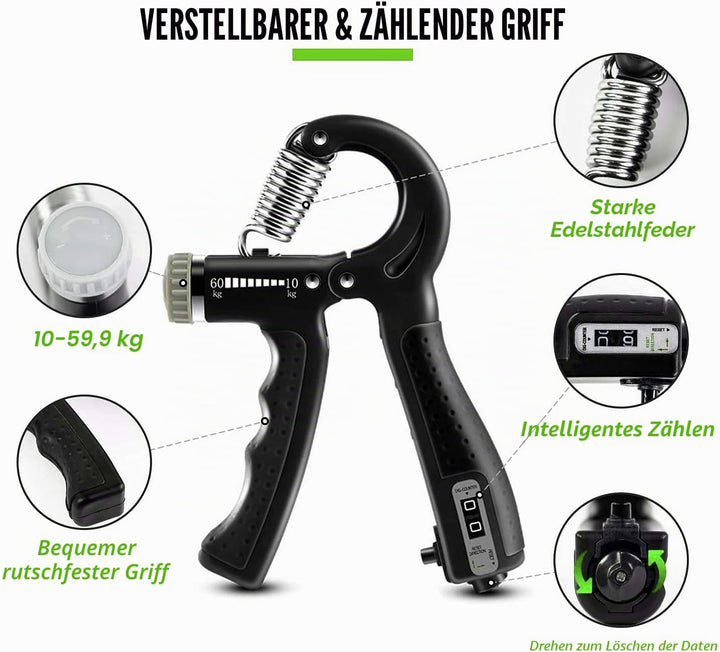 Handtrainer Unterarmtrainer Fingerhantel Unterarm training 10er Pack, Armtrainer, Lippenform Hand Gr