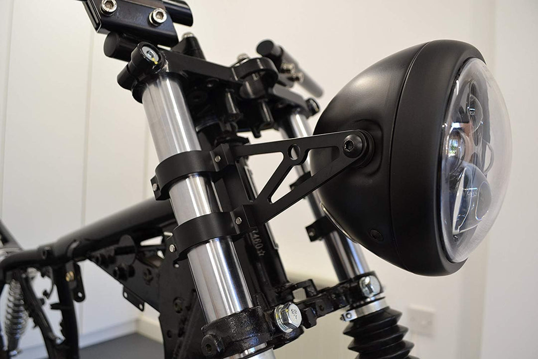 Alchemy Parts Motorrad Scheinwerfer-Halter oder Klammergabel 54-55mm D - CNC Bearbeitet Hochwertig