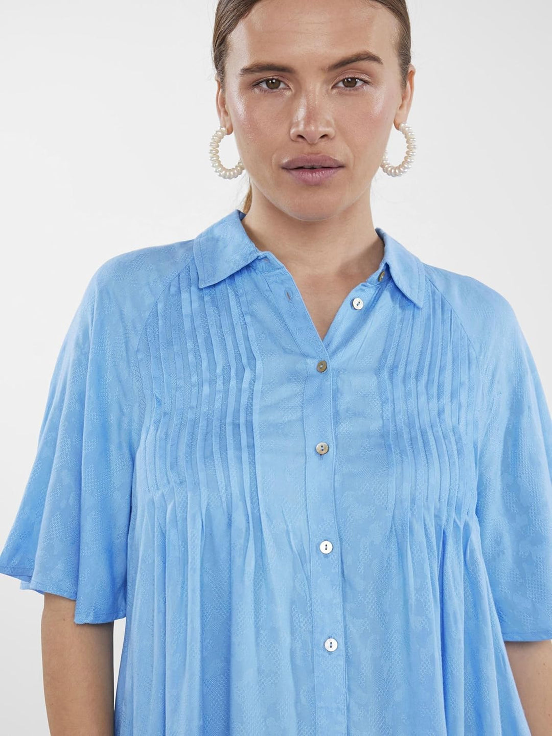 YAS Damen Kleid S Ethereal Blue, S Ethereal Blue